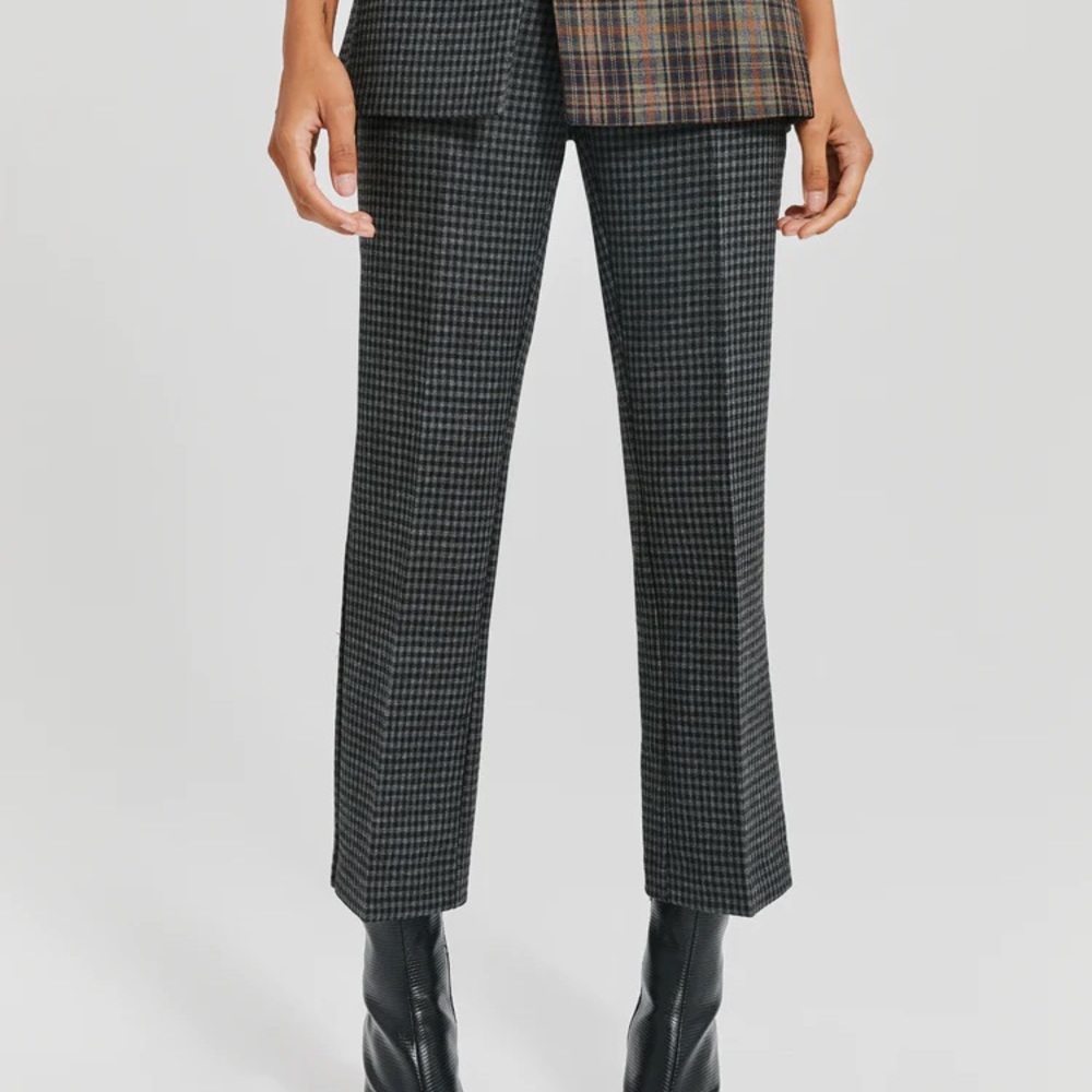 Something Navy Plaid Trouser - Picture 2 of 5